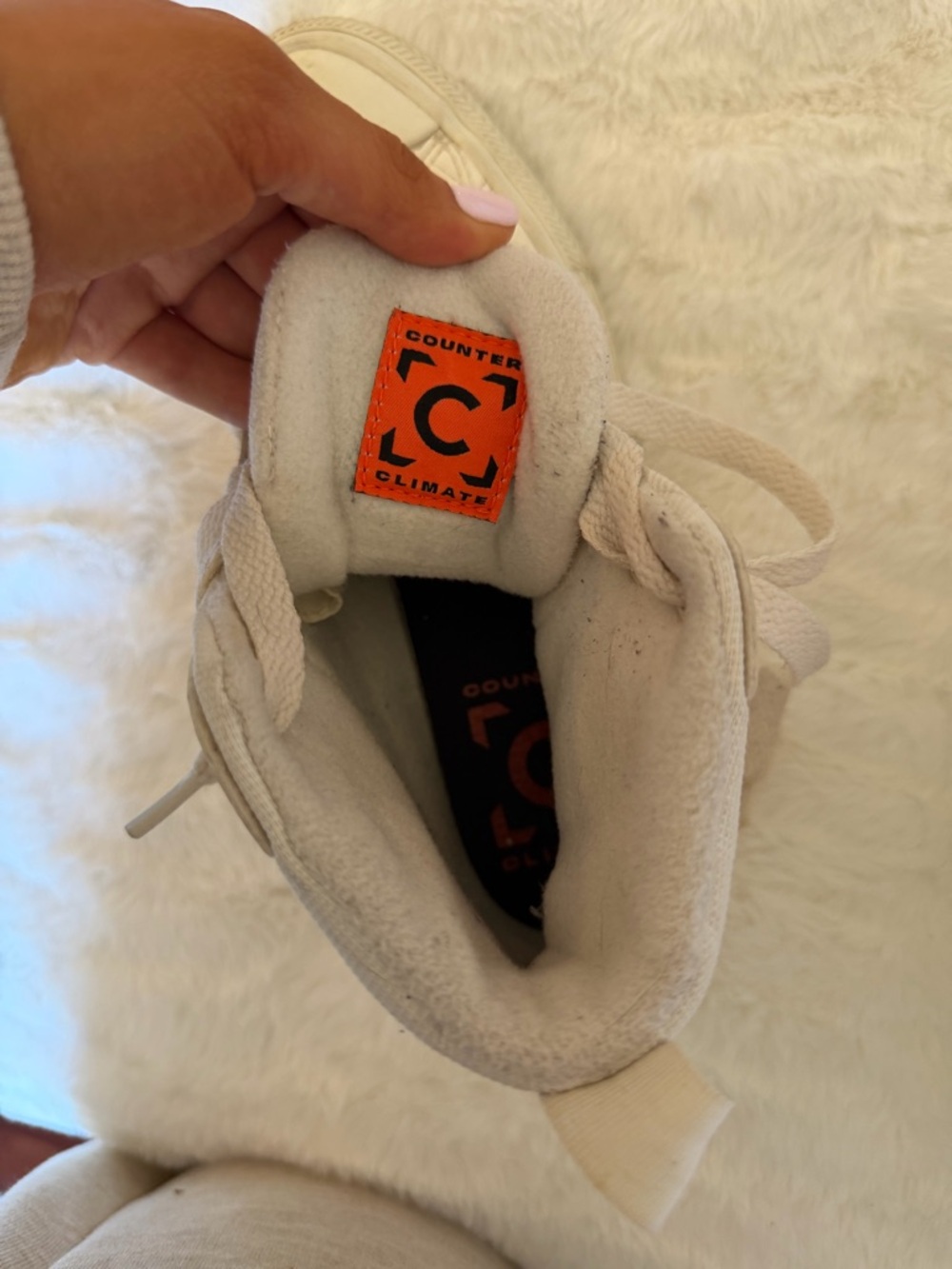 Converse White Lace-Up Boots with Orange Logo Accent